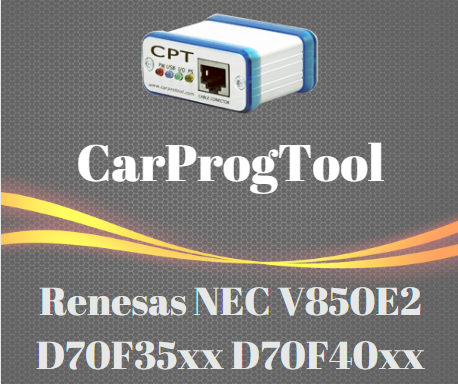  CarProTool Aktivasyon Renesas NEC V850E2 D70F35xx D70F40xx