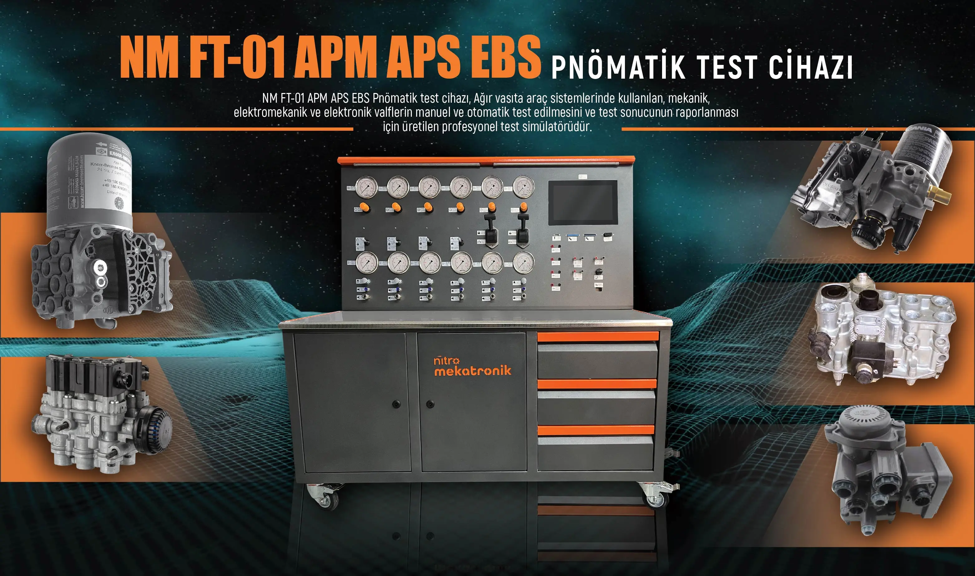 Picture of Nm Ft-01 Apm Aps Ebs Pneumatic Brake Test Simulator