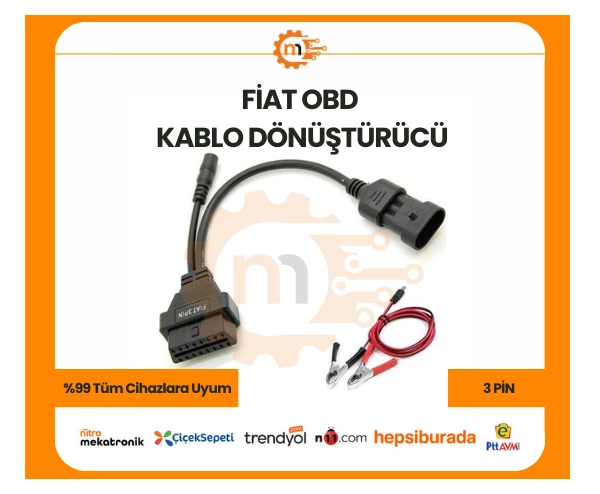 Picture of Fiat 3 Pin OBD Cable Converter